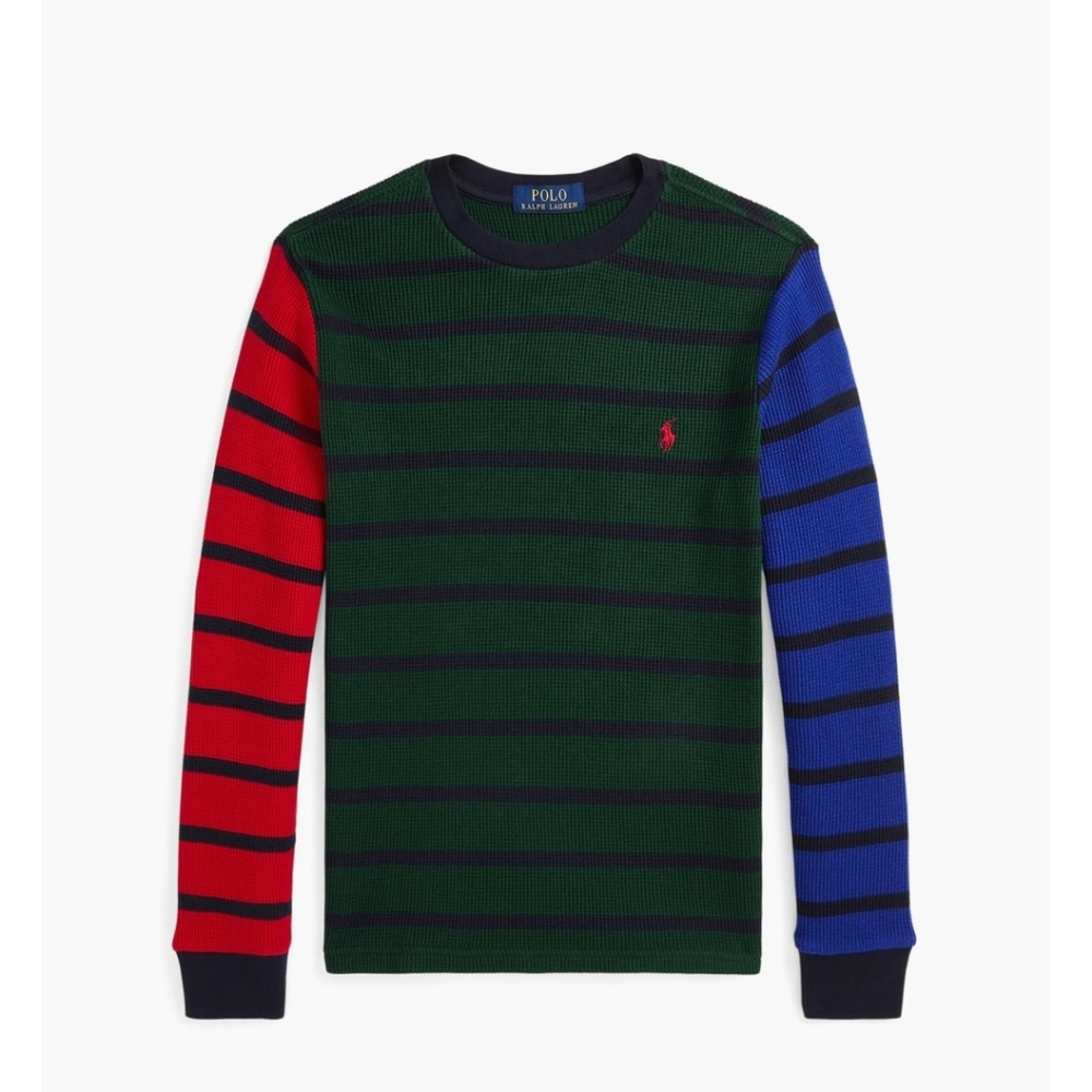 Polo Ralp Lauren Kids Stripe Waffle Knit Shirt